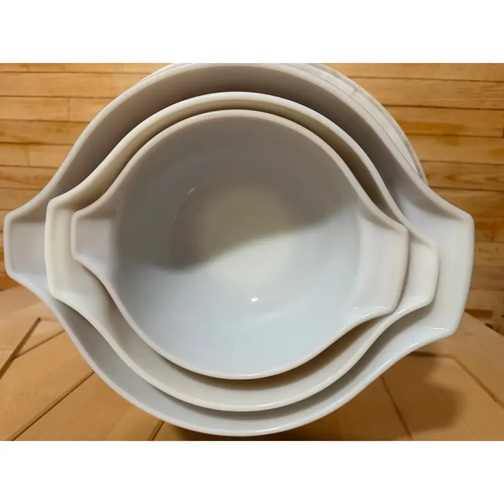 Vintage Pyrex Set of 3 Early American Cinderella Nesting Bowls